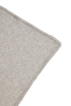 Square Fringed Unisex Irma Cashmere Scarf - Light Grey