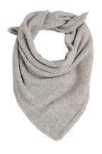 Square Fringed Unisex Irma Cashmere Scarf - Light Grey