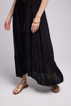 Robe Long Manches Courtes - Noir