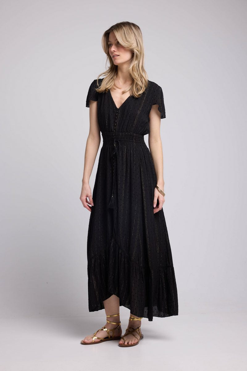 Robe Long Manches Courtes - Noir