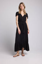 Robe Long Manches Courtes - Noir