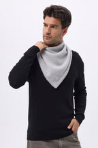 Irma Plain Triangular Bandana Scarf - Light Grey - Men