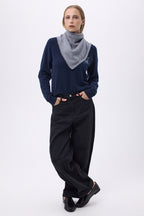 Bufanda Bandana Triangular Lisa Irma - Gris Oscuro - Mujer