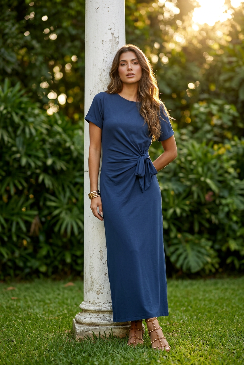 Isa Dress - Navy
