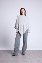 Capa poncho Isadora - Gris claro - Mujer