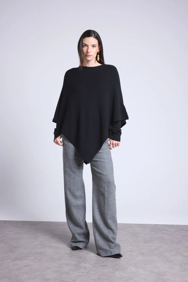 Cappa Poncho Isadora - Nero - Donna - 100% Cashmere