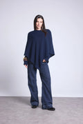 Capa poncho Isadora - Azul marino - Mujer
