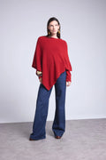 Capa poncho Isadora - Rojo burdeos - Mujer