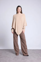 Capa poncho Isadora - Beige crema - Mujer