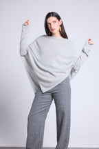 Capa poncho Isadora - Gris claro - Mujer