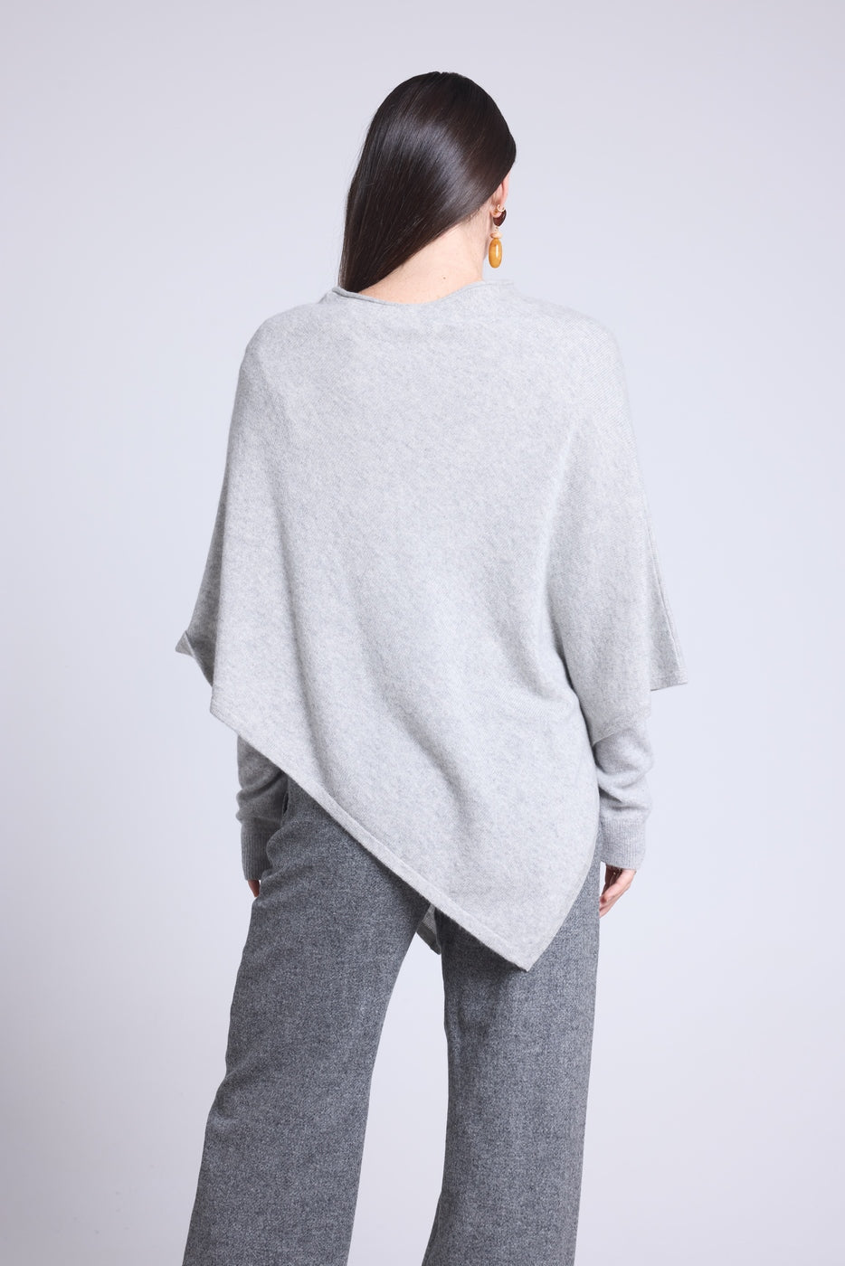 Capa poncho Isadora - Gris claro - Mujer