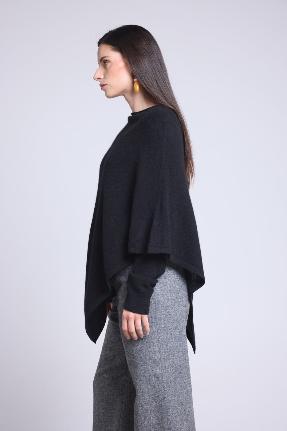 Isadora Cape Poncho - Black - Women