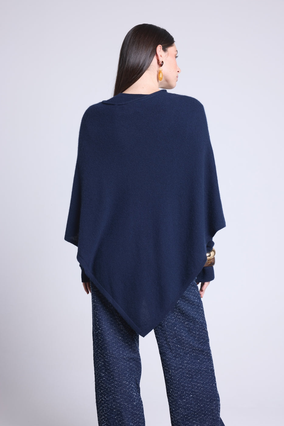 Capa poncho Isadora - Azul marino - Mujer