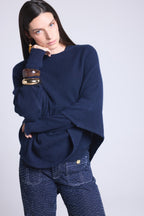 Capa poncho Isadora - Azul marino - Mujer