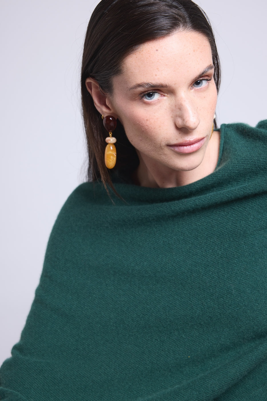 Capa poncho Isadora - Verde botella - Mujer
