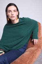 Capa poncho Isadora - Verde botella - Mujer