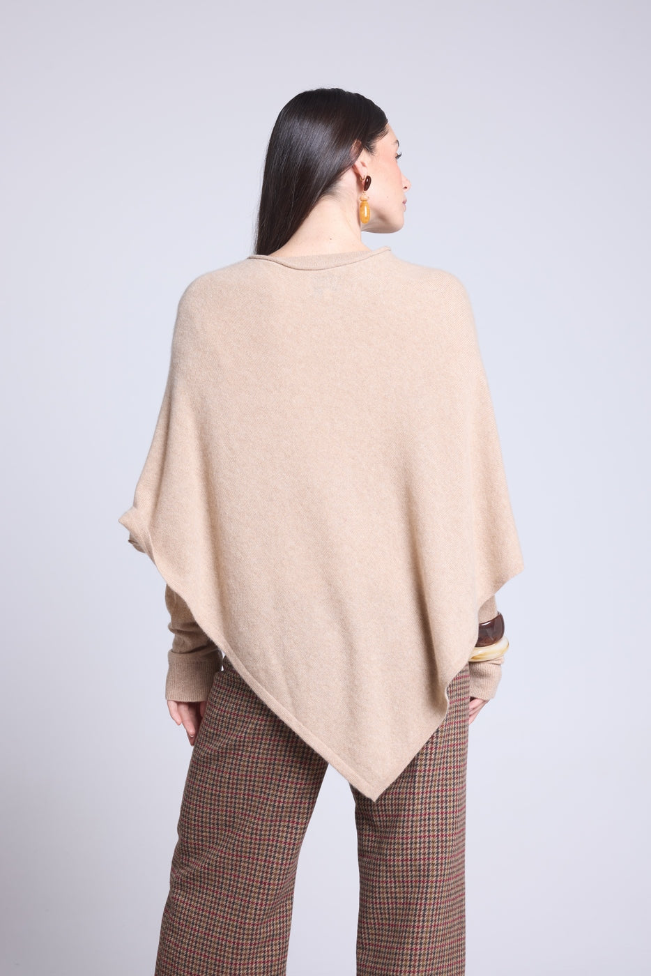 Capa poncho Isadora - Beige crema - Mujer