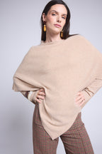 Capa poncho Isadora - Beige crema - Mujer