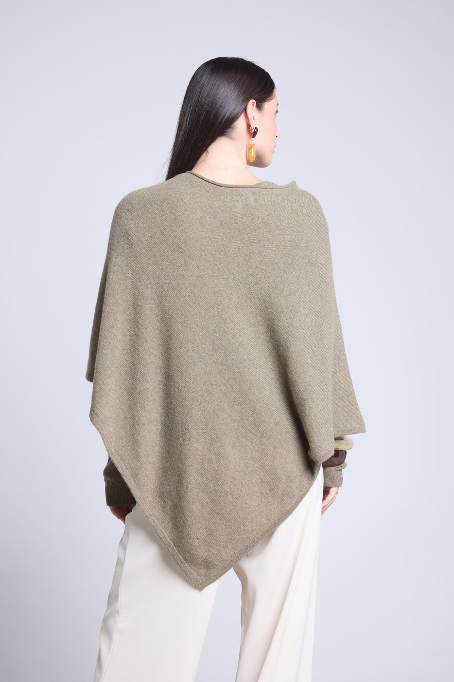 Capa poncho Isadora - Verde caqui - Mujer