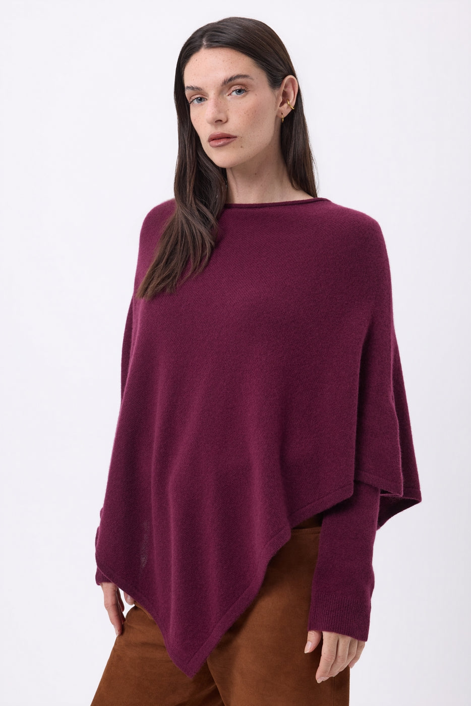 Cape Poncho Isadora - Lie-De-Vin - Femme