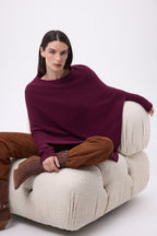 Cape Poncho Isadora - Lie-De-Vin - Femme