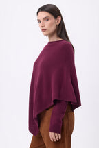 Cape Poncho Isadora - Lie-De-Vin - Femme