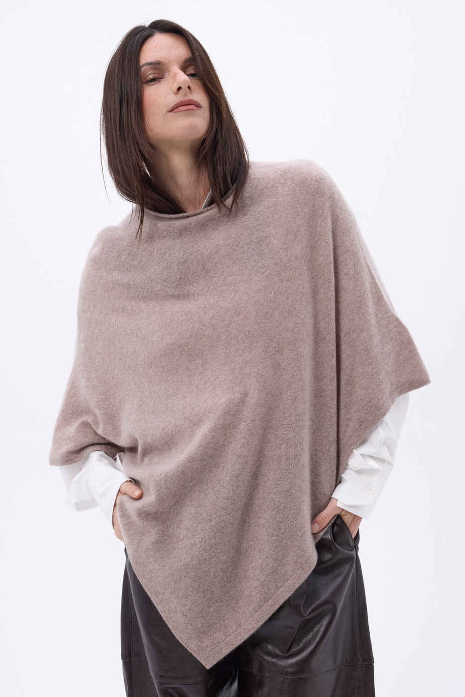 Cape Poncho Isadora - Noisette - Femme