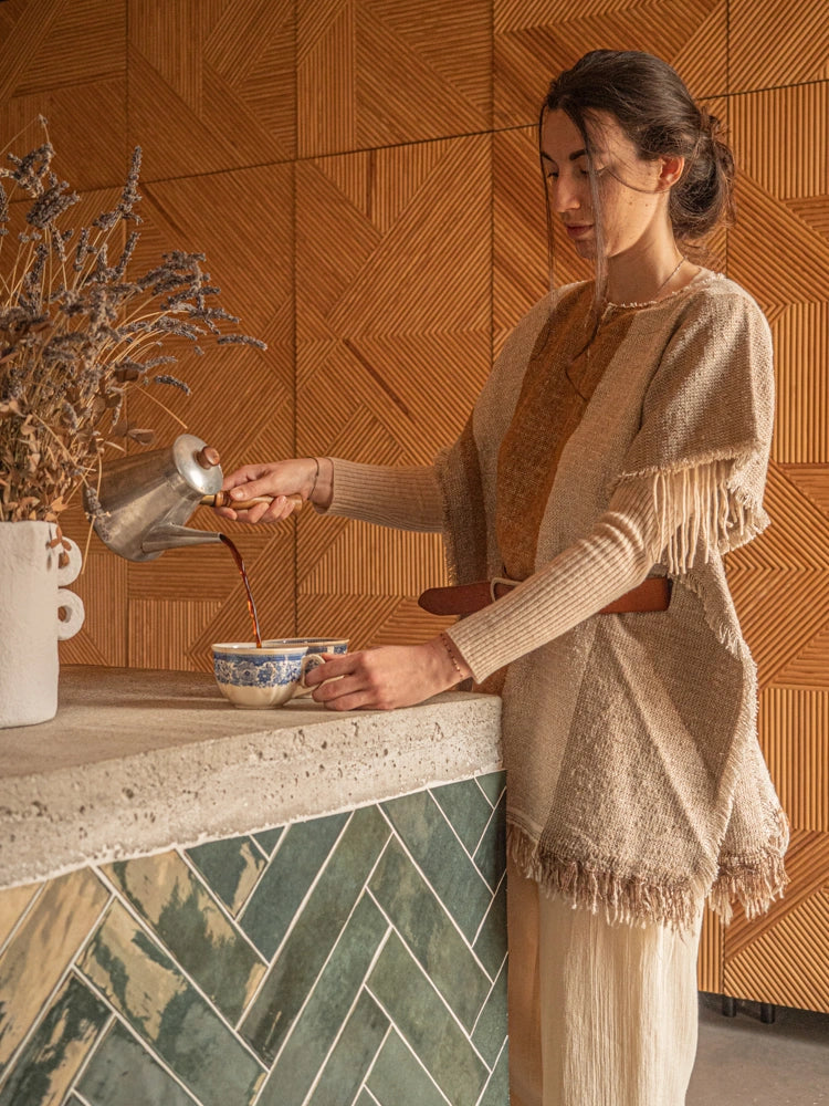 Poncho Court Inspiration Améridienne