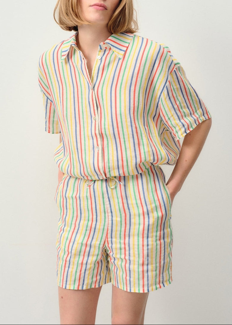 American Vintage - Chemise Ample MC Imprimee - Charly - Femme