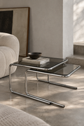 Satsbordspar i 70-tals Bauhaus-stil - Silver