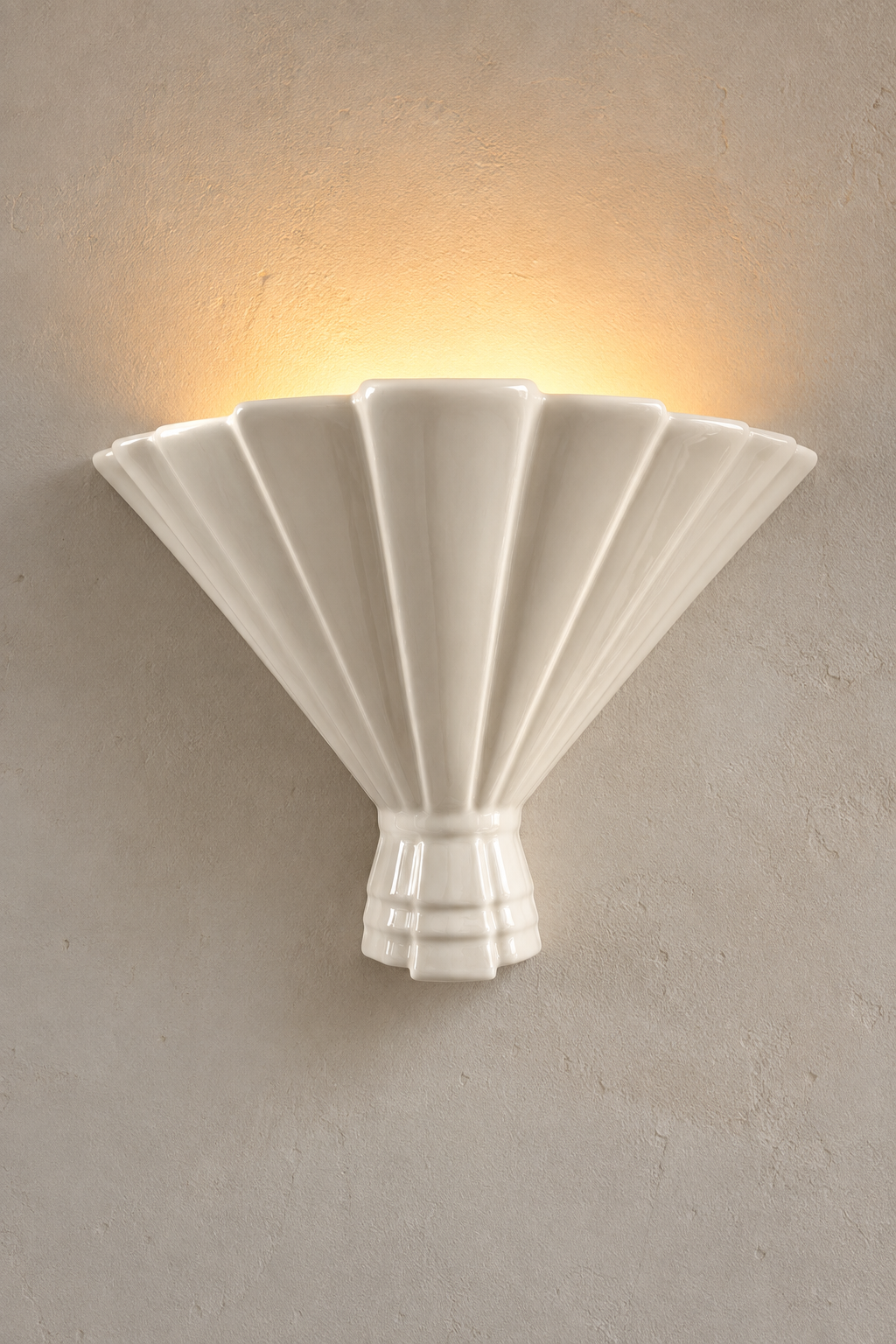 Wandlamp Van Wit Porselein/Frankrijk/1960 - Wit