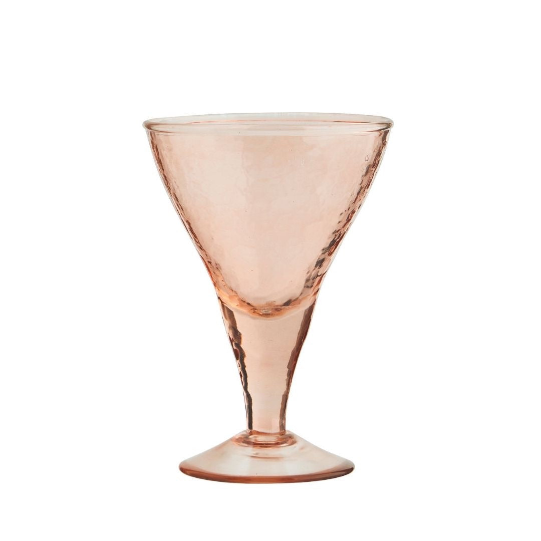 Organic Shape Pink Cocktail Glass