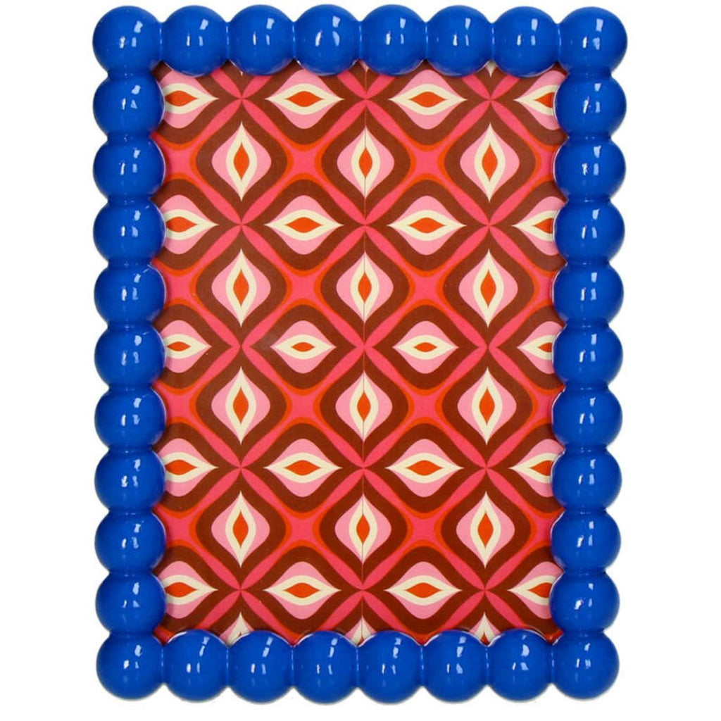 Blue beaded photo frame Inside déco 