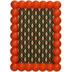 Orange beaded photo frame Inside déco 
