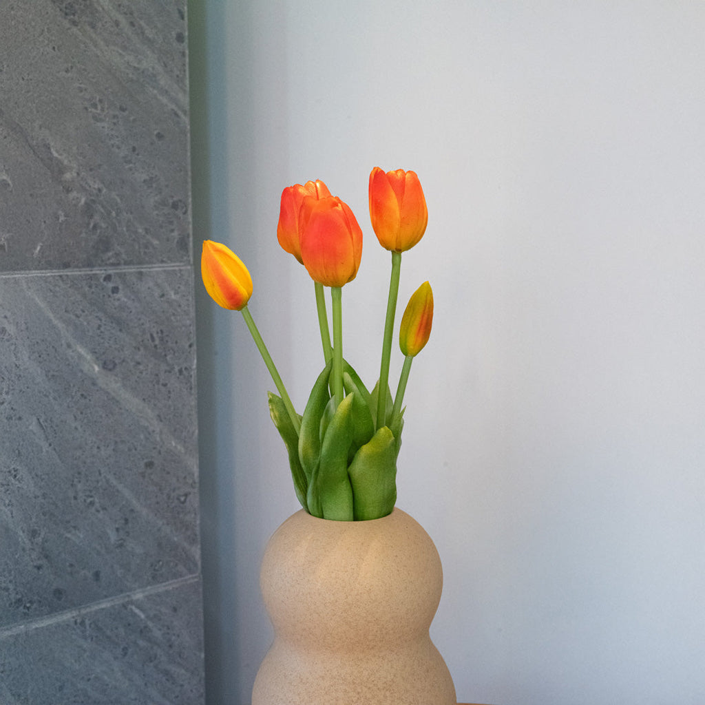 Botte De 5 Tulipes Orange