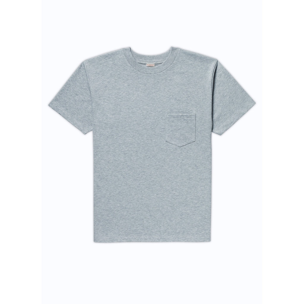 Szary T-shirt z kieszonką - Średni szary