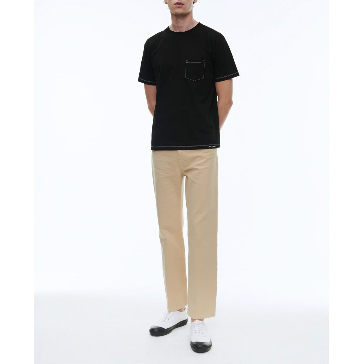 Fursac - T-Shirt En Jersey De Coton Biologique Brodé - Noir - Broderie Fursac
