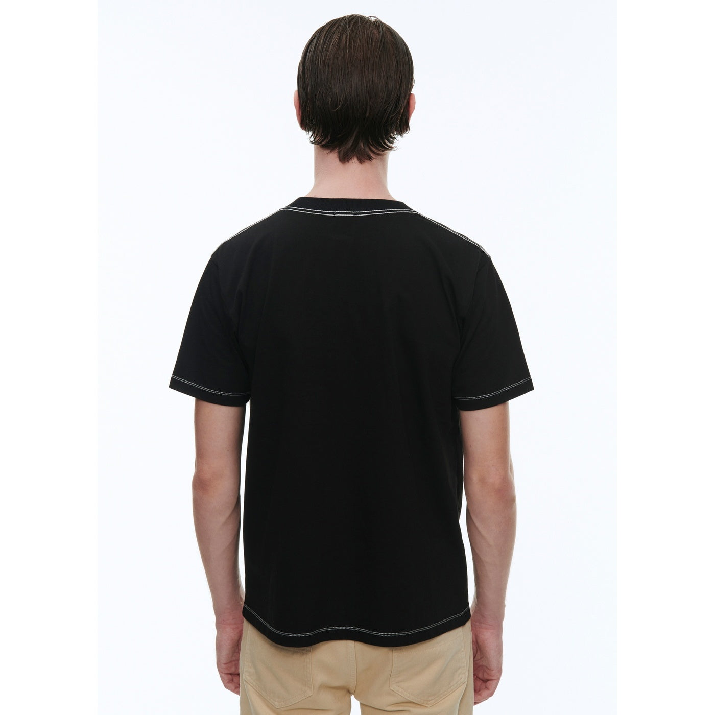 Fursac - T-Shirt En Jersey De Coton Biologique Brodé - Noir - Broderie Fursac
