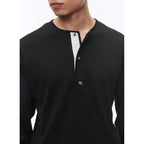 Fursac - T-Shirt Henley Ml - Noir