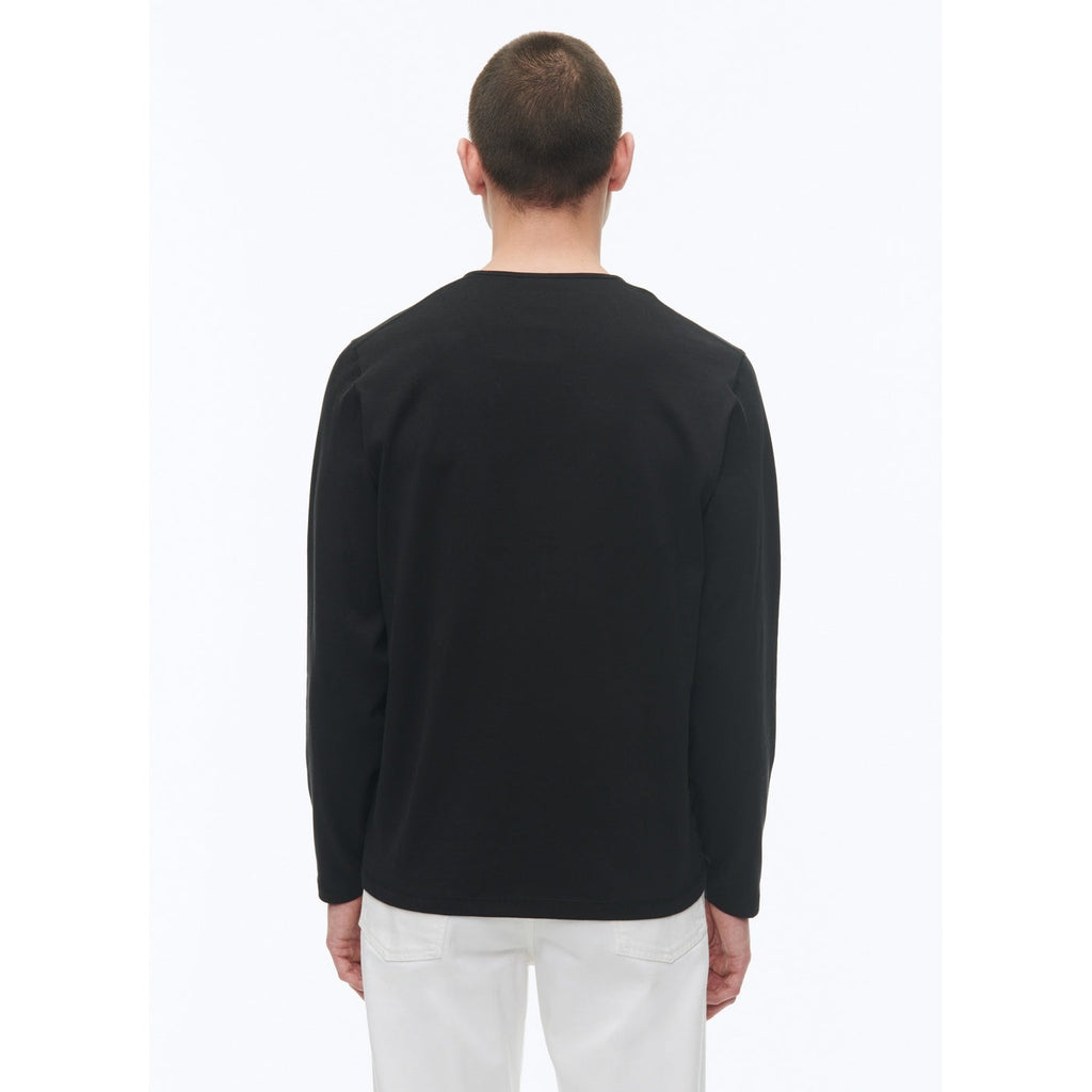 Fursac - T-Shirt Henley Ml - Noir