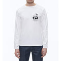 Organic Cotton Jersey T-Shirt - White - Fancy Drawing Print On The Chest