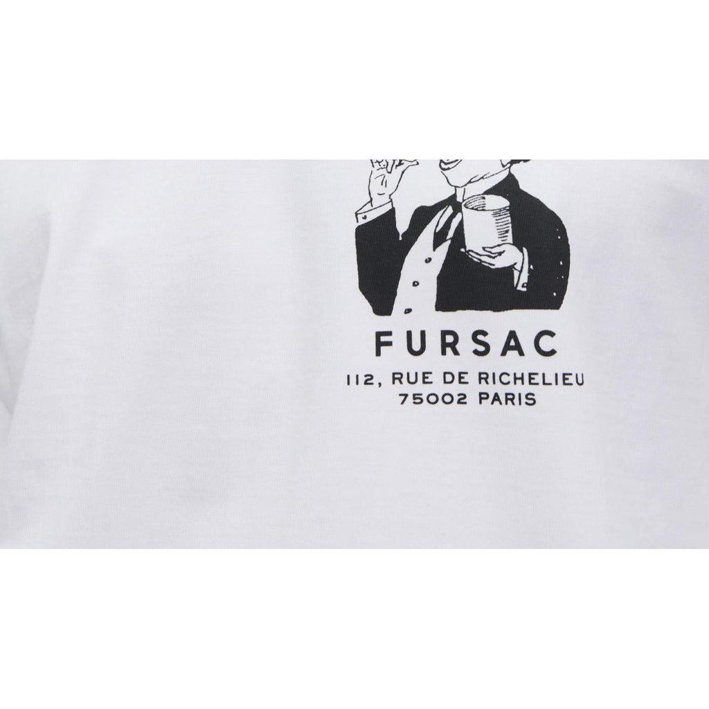 Organic Cotton Jersey T-Shirt - White - Fancy Drawing Print On The Chest