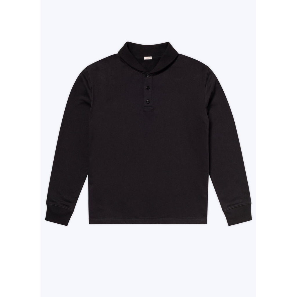 Fursac - Sweat À Col Châle En Jersey De Coton - Noir