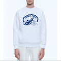 Organic Cotton Sweatshirt - White - Gulf of Morbihan Patch