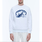 Organic Cotton Sweatshirt - White - Gulf of Morbihan Patch