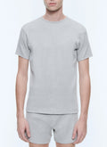Ribbed Ringer T-Shirt - Light Mottled Grey