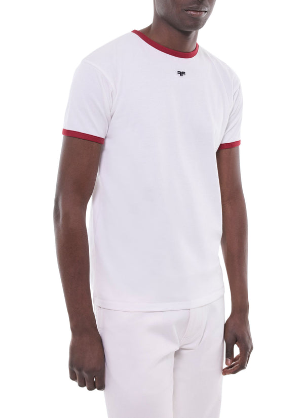 Tee-Shirt Liseré Logo Blanc