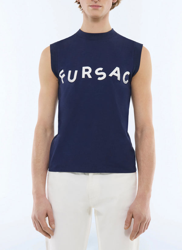 Navy Vest Top