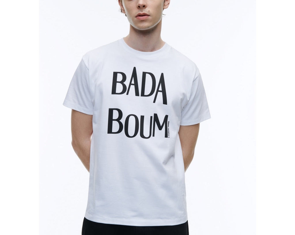 Fursac - T-Shirt En Coton À Imprimé "Badaboum" - Blanc - Homme
