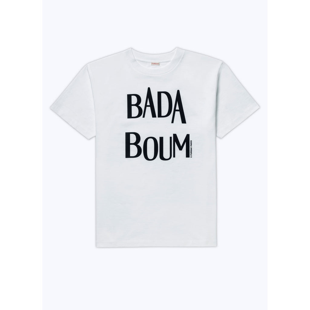 Fursac - T-Shirt En Coton À Imprimé "Badaboum" - Blanc - Homme
